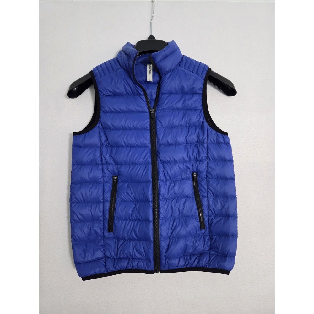 Fabletics Vest Womens Small Blue Quilted Puffer Full Zip Lightweight Warm Down